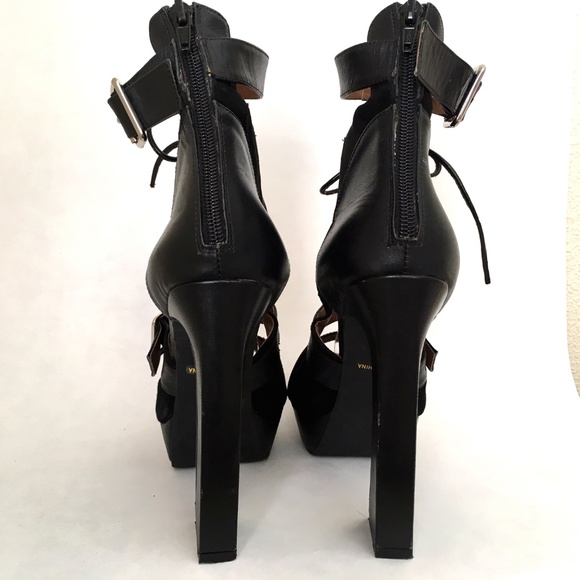 Jeffrey Campbell Ibiza Last Black Retro Platform 8 - Picture 4 of 7